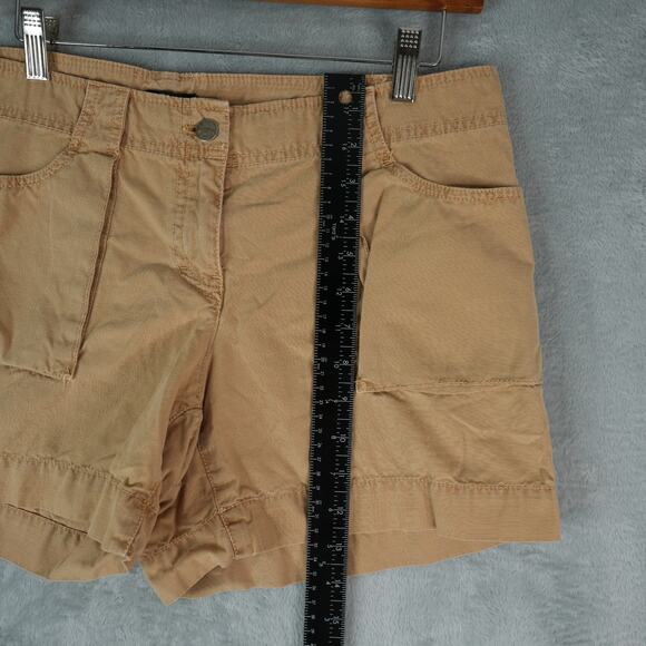 J Crew Shorts Womens 6 City Fit Khaki Brown 33x5 Zipper Back Pockets Cotton - Picture 7 of 9